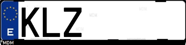 Matrícula española KLZ, correspondiente al año 2018