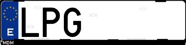 Matrícula española LPG, correspondiente al año 2021