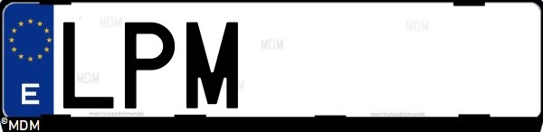 Matrícula española LPM, correspondiente al año 2021