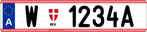 Matrícula de Austria normal desde 1990