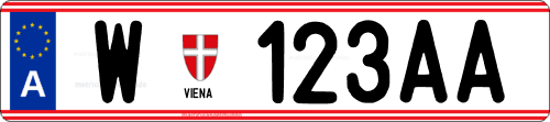 Generador matrícula Austria de Viena