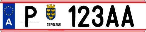 Generador matrícula Austria de Baja Austria