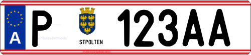 Matrícula de Austria Baja Austria