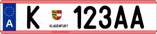Generador matrícula Austria de Carintia