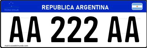 Matrícula de coche de Argentina