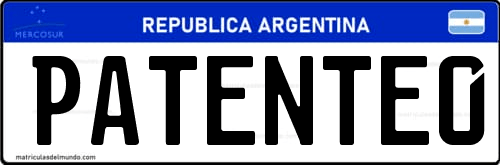 Creador de matrículas personalizadas de Argentina