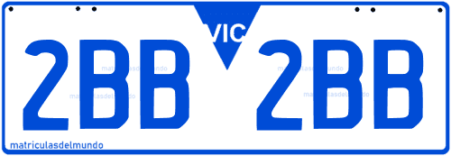 Matrícula creador de Australia Victoria VIC con triángulo azul