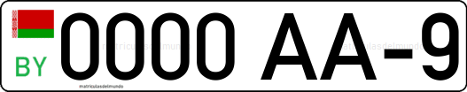 Genera y crea tu propia matricula de Bielorrusia actual