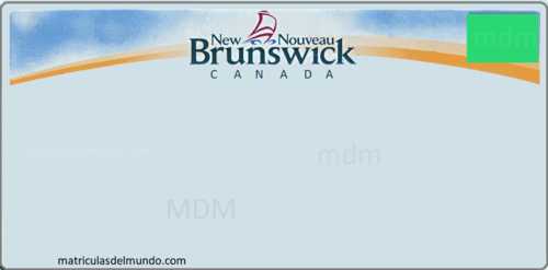 matricula americana de coche de Nuevo Brunswick