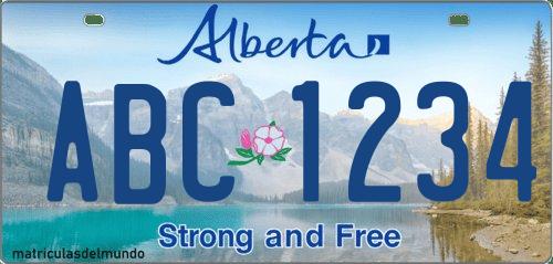 matricula americana de coche de Alberta