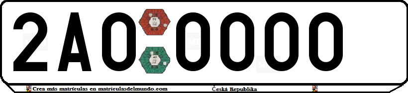 Matrícula de República Checa desde 2002