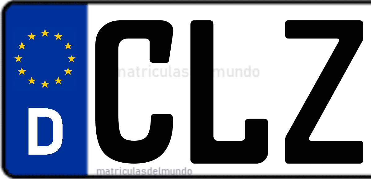 Imagen de matrícula de Alemania con código 'CLZ'