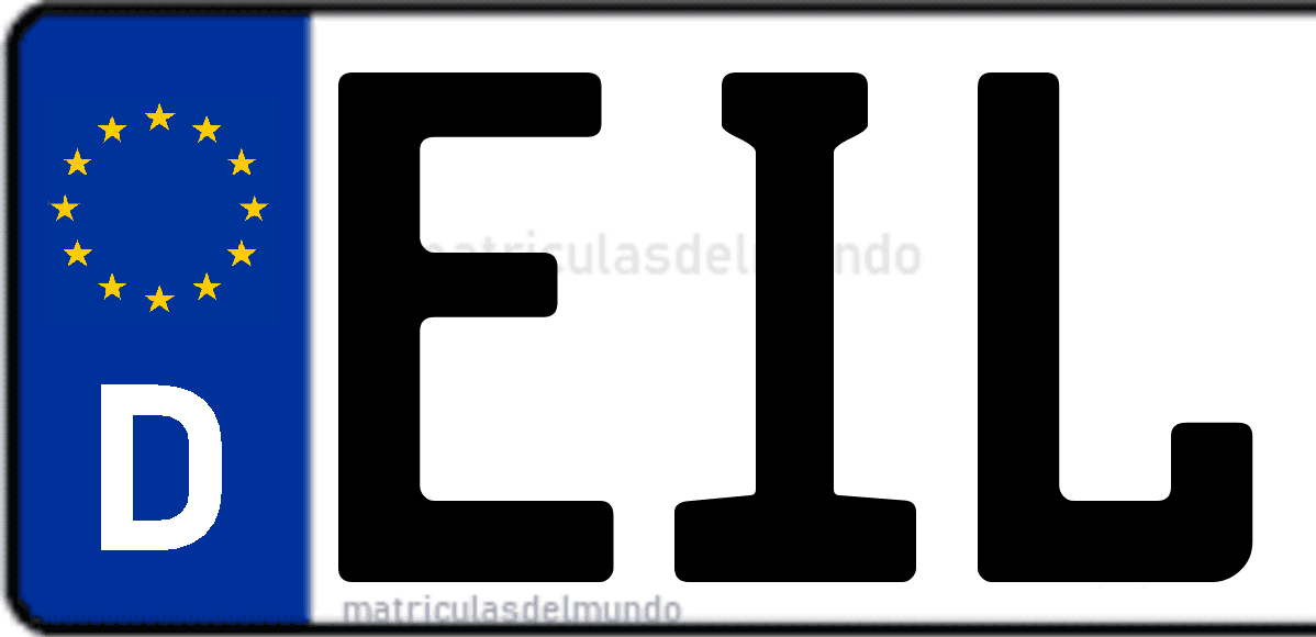 Imagen de matrícula de Alemania con código 'EIL'