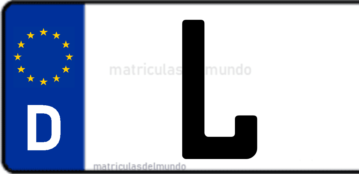 Imagen de matrícula de Alemania con código 'L'