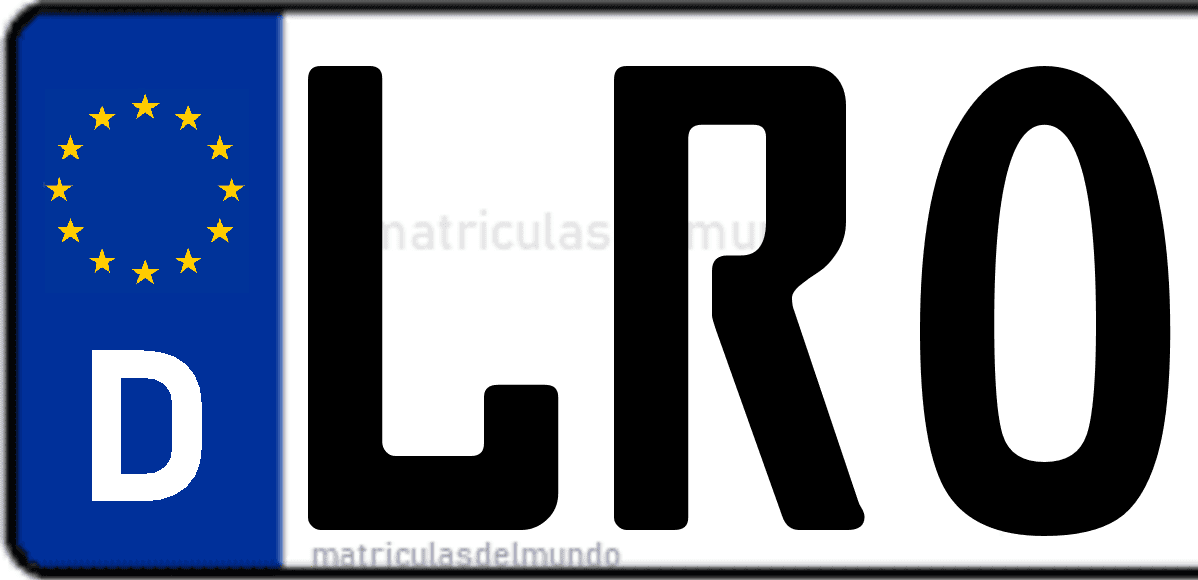 Imagen de matrícula de Alemania con código 'LRO'
