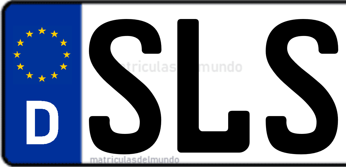 Imagen de matrícula de Alemania con código 'SLS'