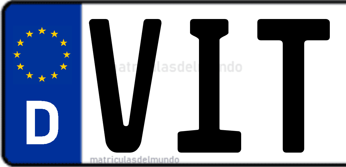 Imagen de matrícula de Alemania con código 'VIT'