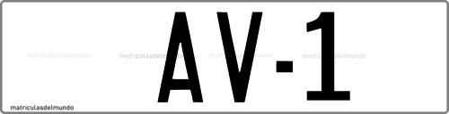 Primera matrícula de coche de Ávila con código AV-1