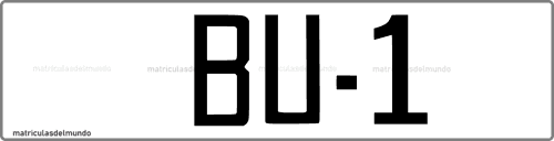 Primera matrícula de coche de Burgos con código BU-1