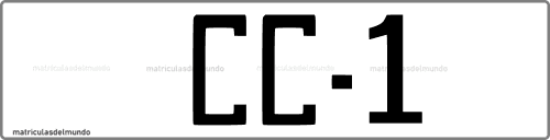 Primera matrícula de coche de Cáceres con código CC-1