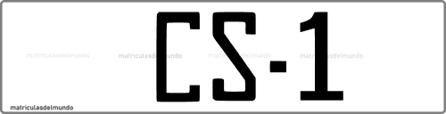 Primera matrícula de coche de Castellón con código CS-1