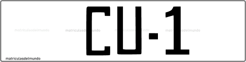 Primera matrícula de coche de Cuenca  con código CU-1