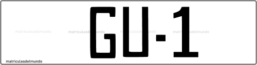 Primera matrícula de coche de Guadalajara con código GU-1