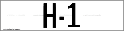 Primera matrícula de coche de Huelva con código H-1