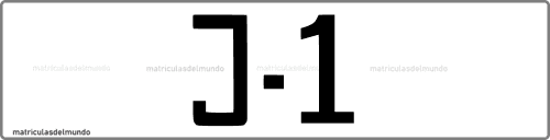 Primera matrícula de coche de Jaén con código J-1