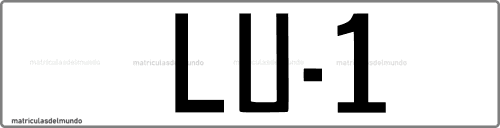 Primera matrícula de coche de Lugo con código LU-1