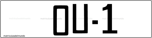 Primera matrícula de coche de Ourense con código OU-1