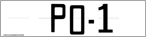 Primera matrícula de coche de Pontevedra con código PO-1