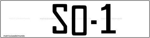Primera matrícula de coche de Soria con código SO-1