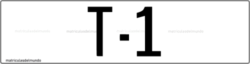 Primera matrícula de coche de Tarragona con código T-1