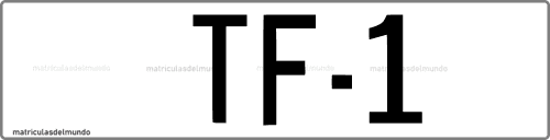 Primera matrícula de coche de Santa Cruz de Tenerife con código TF-1