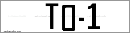 Primera matrícula de coche de Toledo con código TO-1