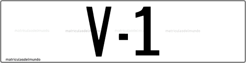 Primera matrícula de coche de Valencia con código V-1