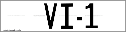 Primera matrícula de coche de Álava con código VI-1