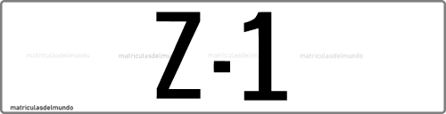 Primera matrícula de coche de Zaragoza con código Z-1
