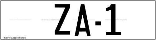 Primera matrícula de coche de Zamora con código ZA-1