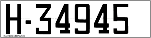 Última matrícula de Huelva en 1971