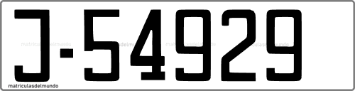 Última matrícula de Jaén en 1971