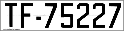 Última matrícula de Santa Cruz de Tenerife en 1971