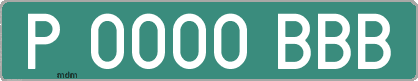 Matrícula provisional con fondo verde