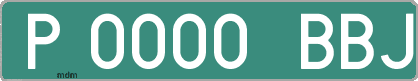 Ejemplo matrícula provisional verde de España matrícula BBJ