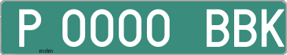 Ejemplo matrícula provisional verde de España matrícula BBK