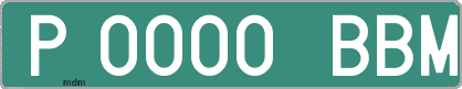 Ejemplo matrícula provisional verde de España matrícula BBM