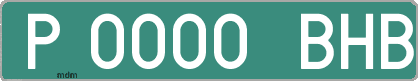 Ejemplo matrícula provisional verde de España matrícula BHB