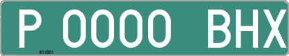 Ejemplo matrícula provisional verde de España matrícula BHX