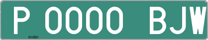Ejemplo matrícula provisional verde de España matrícula BJW